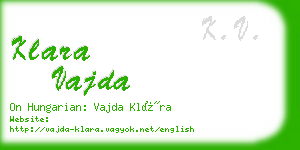 klara vajda business card